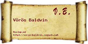 Vörös Baldvin névjegykártya